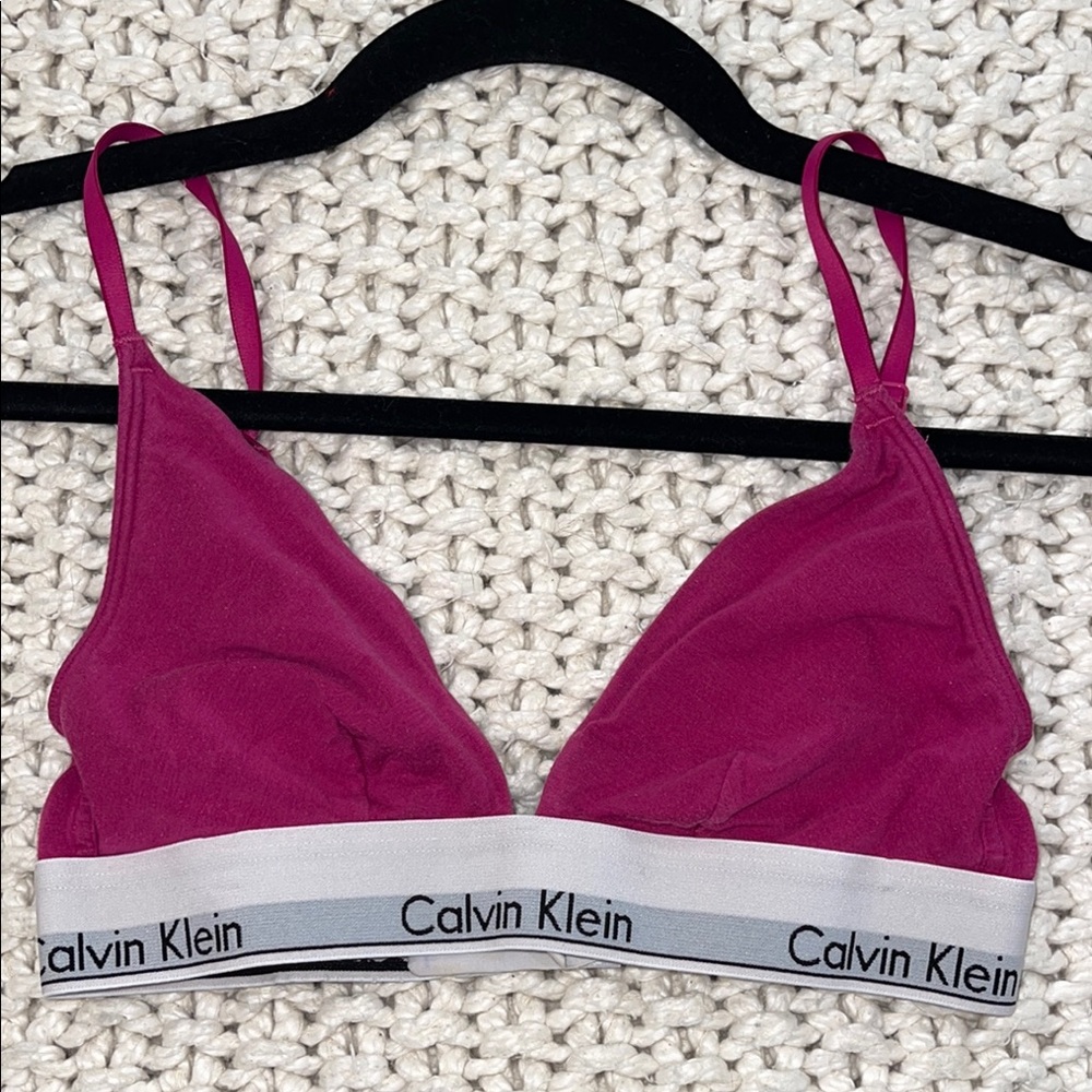 Calvin Klein Bralette Small Dark pink